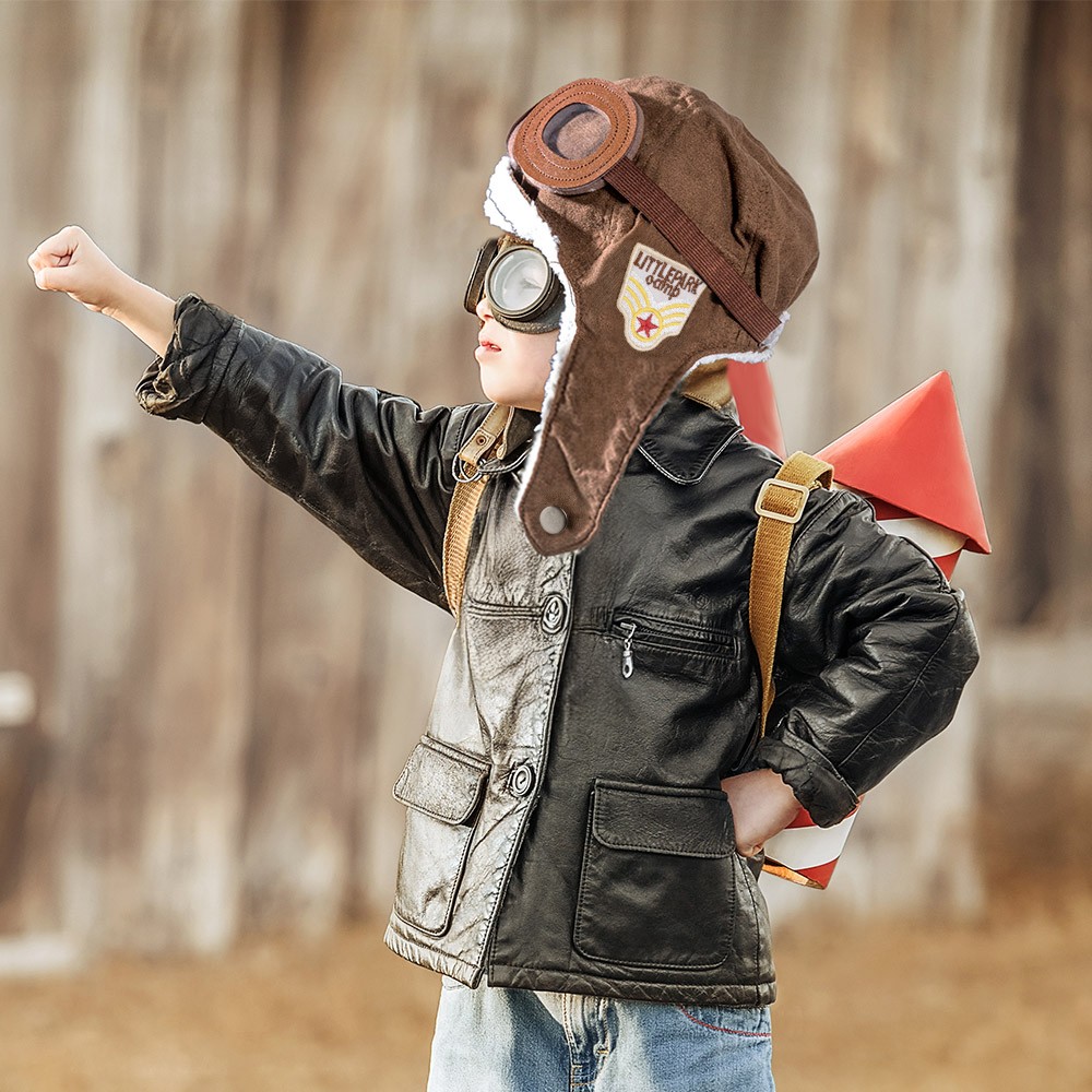 Personalized Aviator Hat for Kids Pilot Helmet