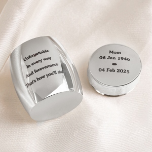 Custom Mini Urn for Human Ashes with Photo & Message, Personalized Photo Cremation Jewelry Keepsake, Memorial Gift