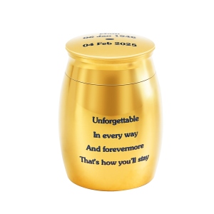 Custom Mini Urn for Human Ashes with Photo & Message, Personalized Photo Cremation Jewelry Keepsake, Memorial Gift