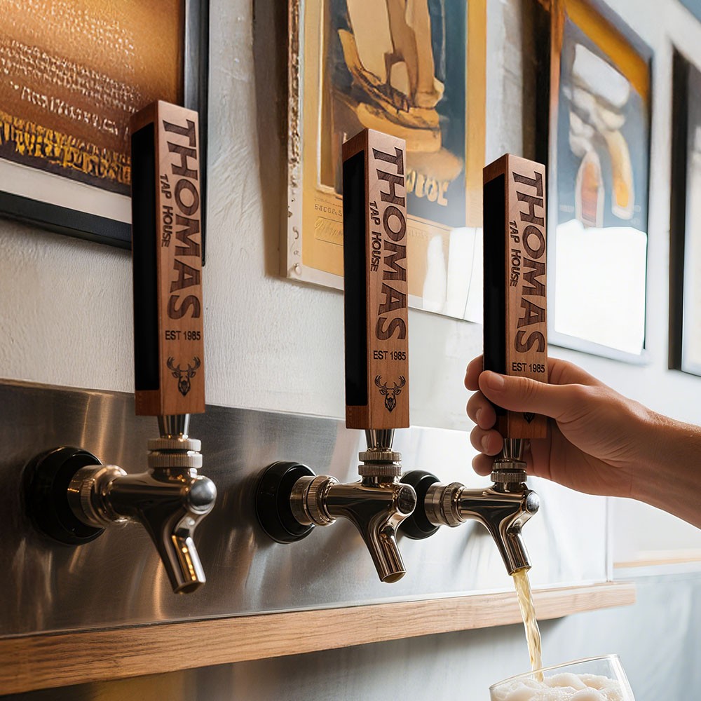 Customized Beer Tap Handle-Laser Engraved with Chalkboard
