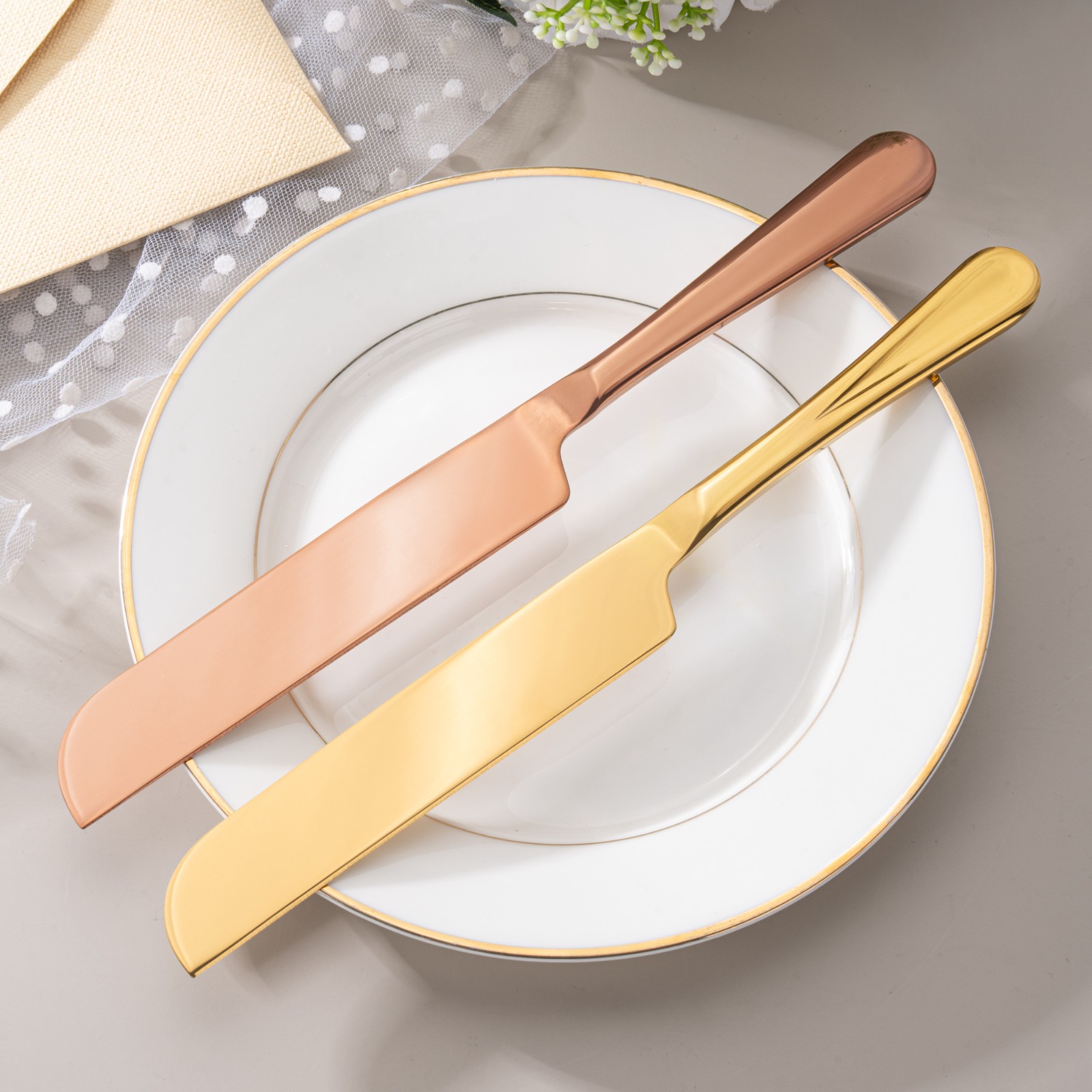 Personalized 2pcs Wedding Cake Cutting Set, Engraved Knife Server with Names and Date, Anniversary Bridal Party Gift for Couple