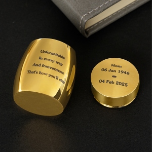 Custom Mini Urn for Human Ashes with Photo & Message, Personalized Photo Cremation Jewelry Keepsake, Memorial Gift