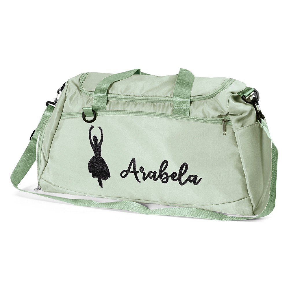 Personalized Name Dance Kit Storage Duffle Bag, Waterproof Weekender Bag, Overnight Bag for Girls, Christmas/Birthday Gift for Female Gymnasts/Dancers