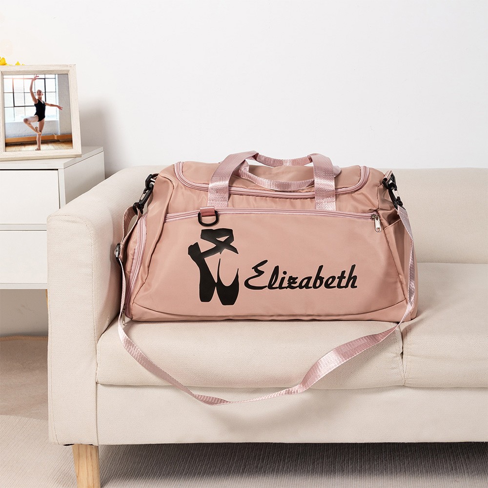 Personalized Name Dance Kit Storage Duffle Bag, Waterproof Weekender Bag, Overnight Bag for Girls, Christmas/Birthday Gift for Female Gymnasts/Dancers