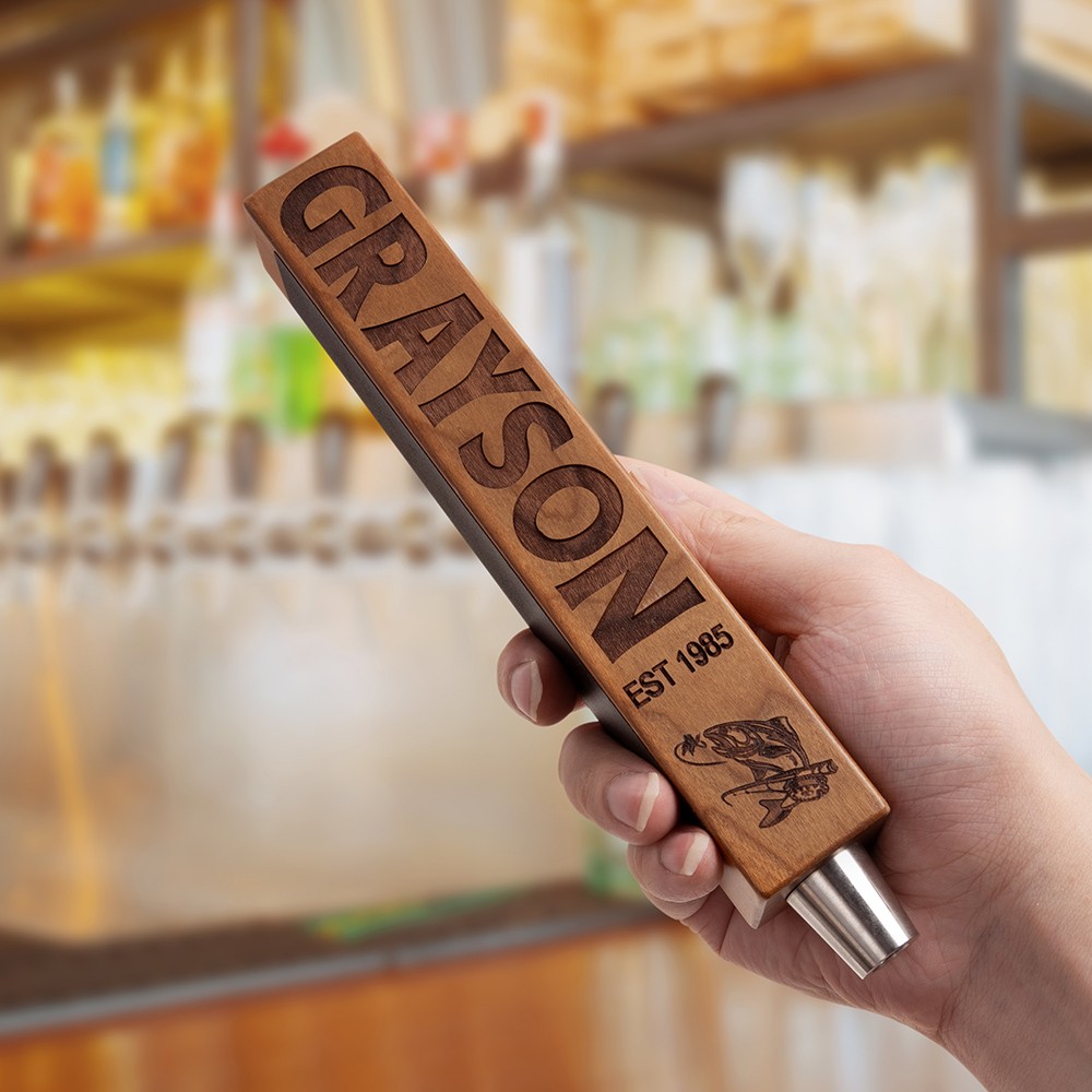 Customized Beer Tap Handle-Laser Engraved with Chalkboard