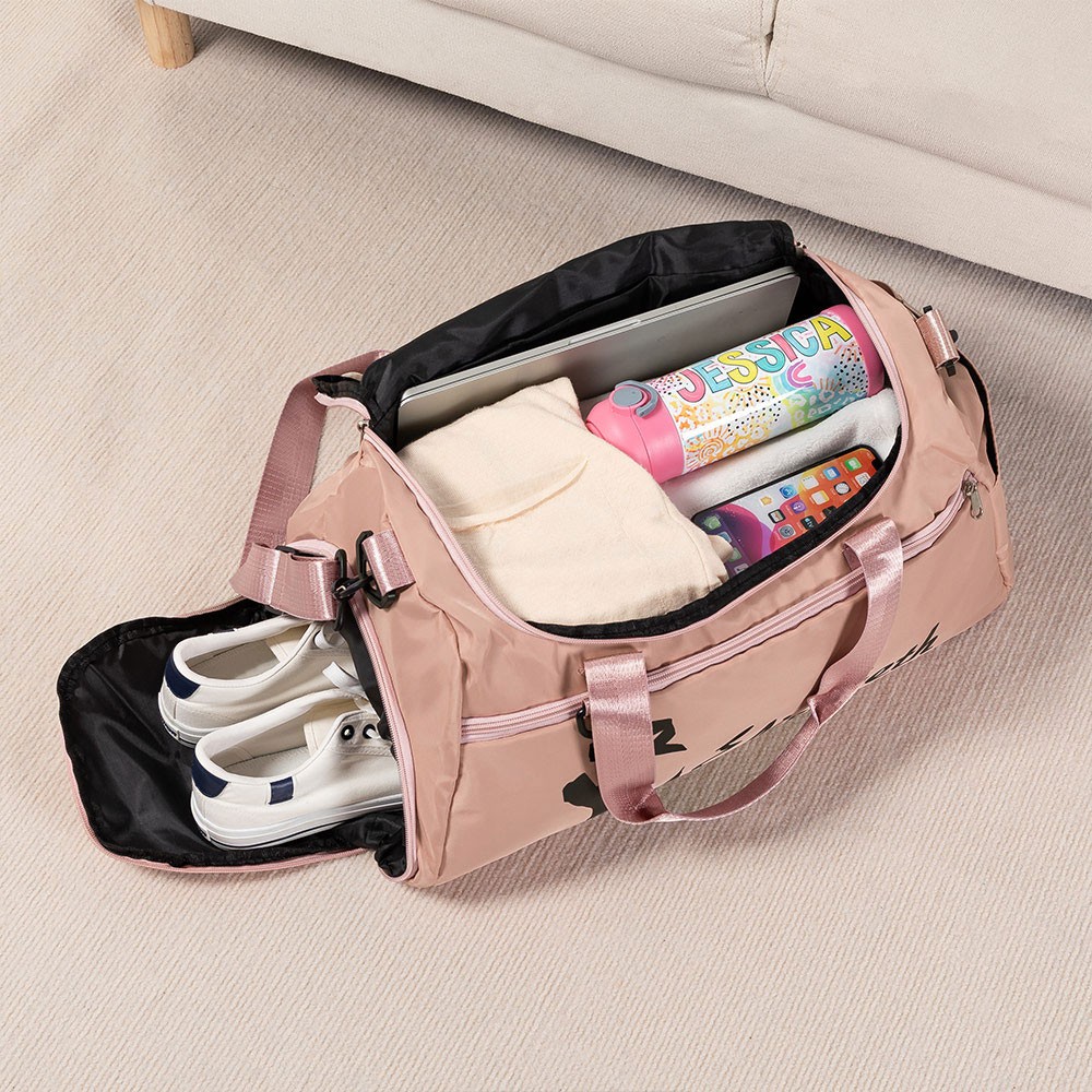 Personalized Name Dance Kit Storage Duffle Bag, Waterproof Weekender Bag, Overnight Bag for Girls, Christmas/Birthday Gift for Female Gymnasts/Dancers