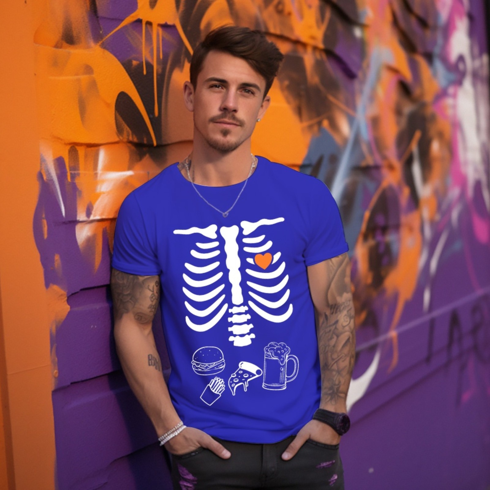 Halloween Skeleton Maternity Sweatshirt, Funny Skeleton Baby Pregnancy Announcement Shirt, Halloween Accessory, Halloween Gift for New Mom/Dad/Couple