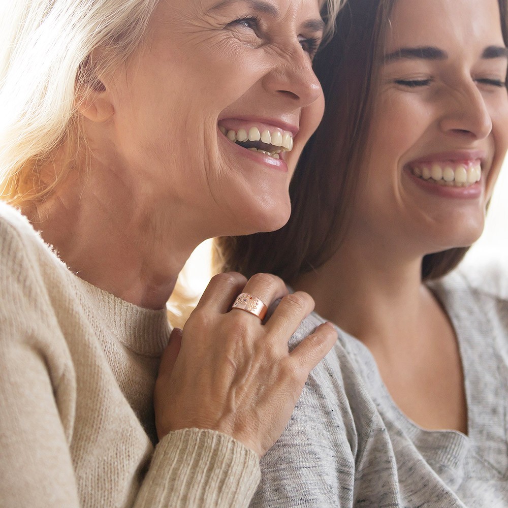 Custom Family Tree Ring with 1-20 Birthstones