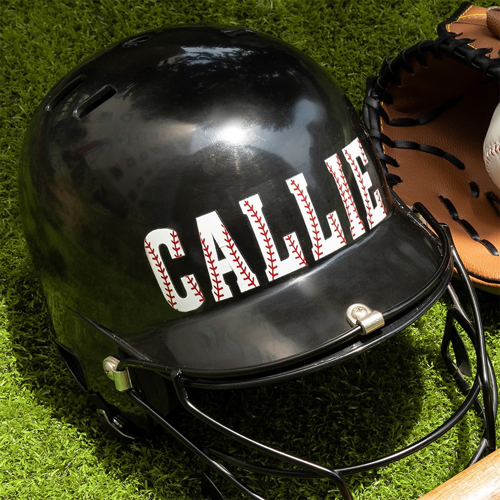 Personalized Softball Baseball Helmet Decal