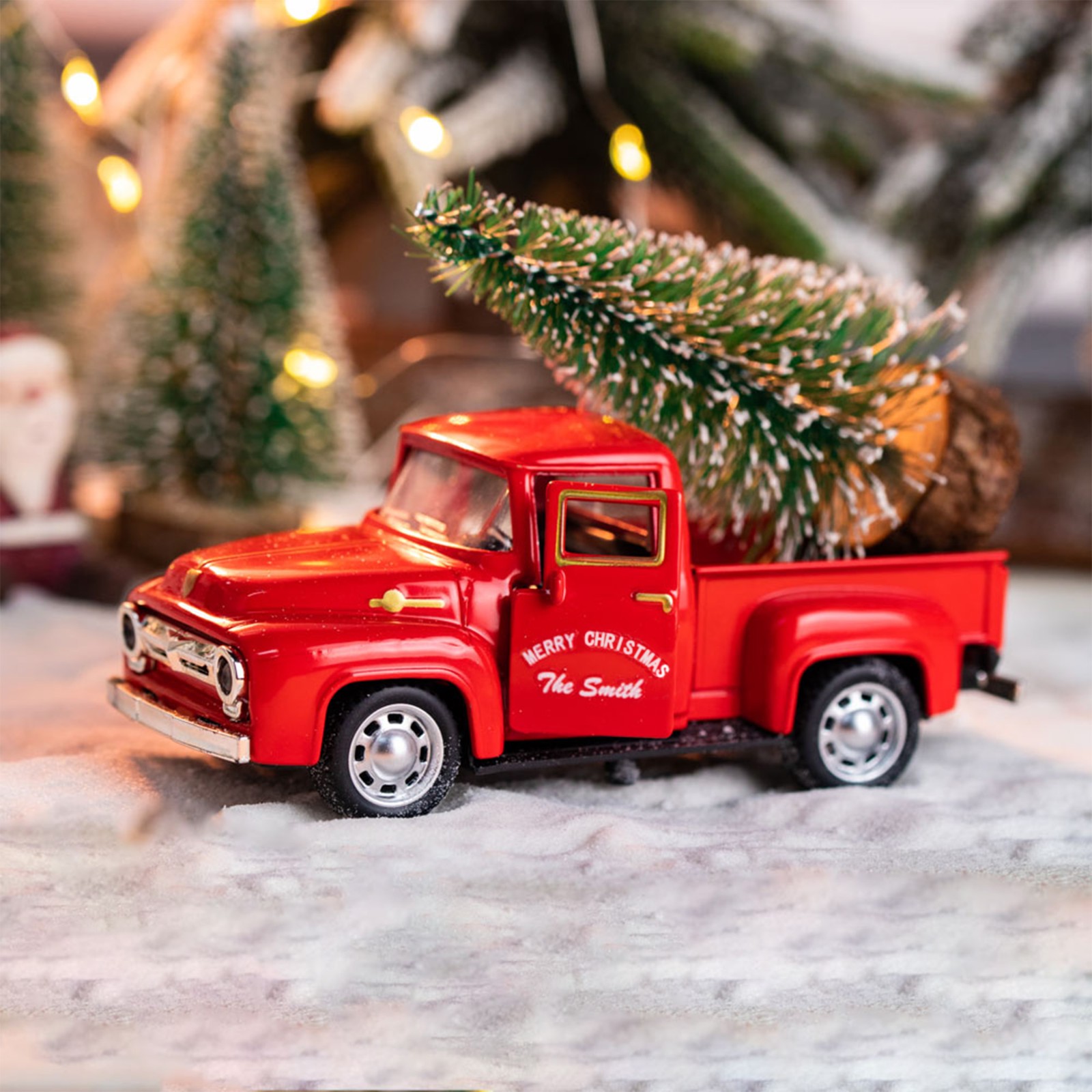 Vintage Farm Truck Decor with Christmas Tree Farmhouse Trucks