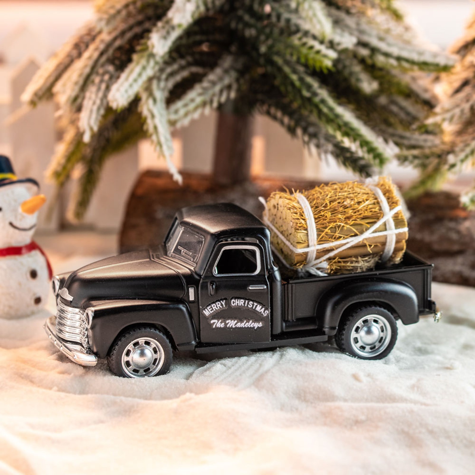 Vintage Farm Truck Decor with Christmas Tree Farmhouse Trucks