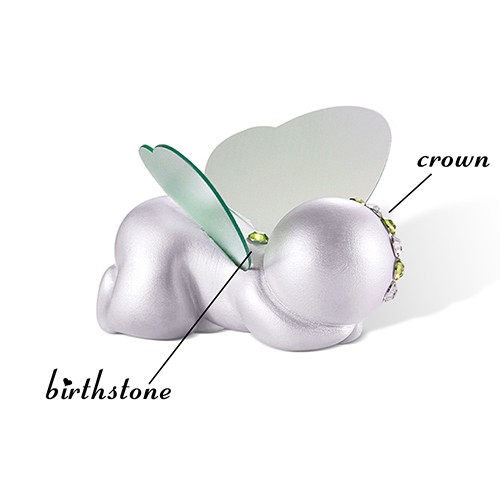 Personalized Birthstone Sleeping Baby Memorial Sculpture with Butterfly or Angel Wings, Miscarriage Pregnancy Infant Loss Sympathy Gift for Mom