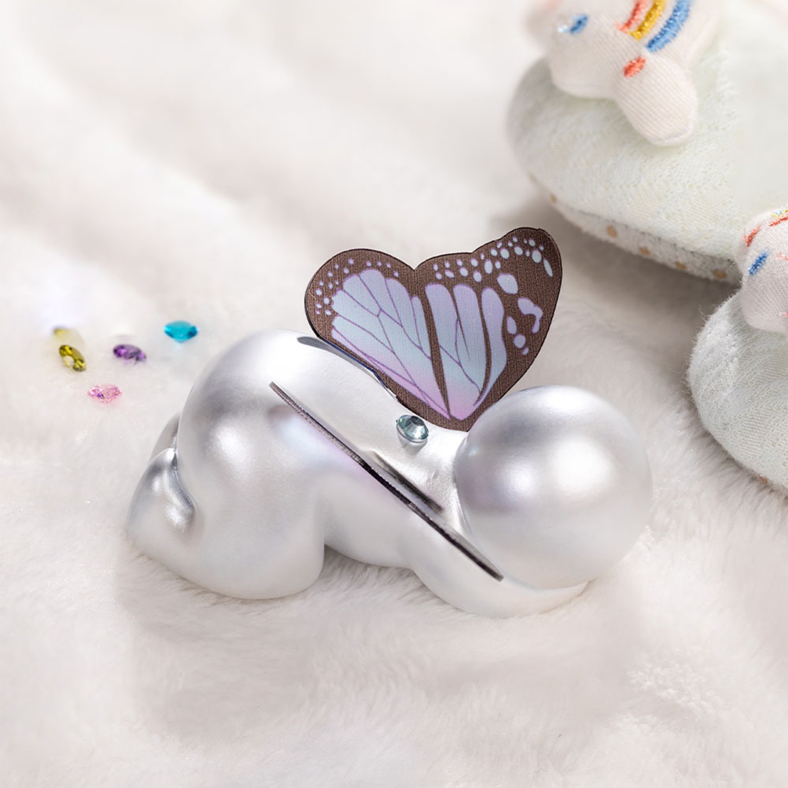 Personalized Birthstone Sleeping Baby Memorial Sculpture with Butterfly or Angel Wings, Miscarriage Pregnancy Infant Loss Sympathy Gift for Mom