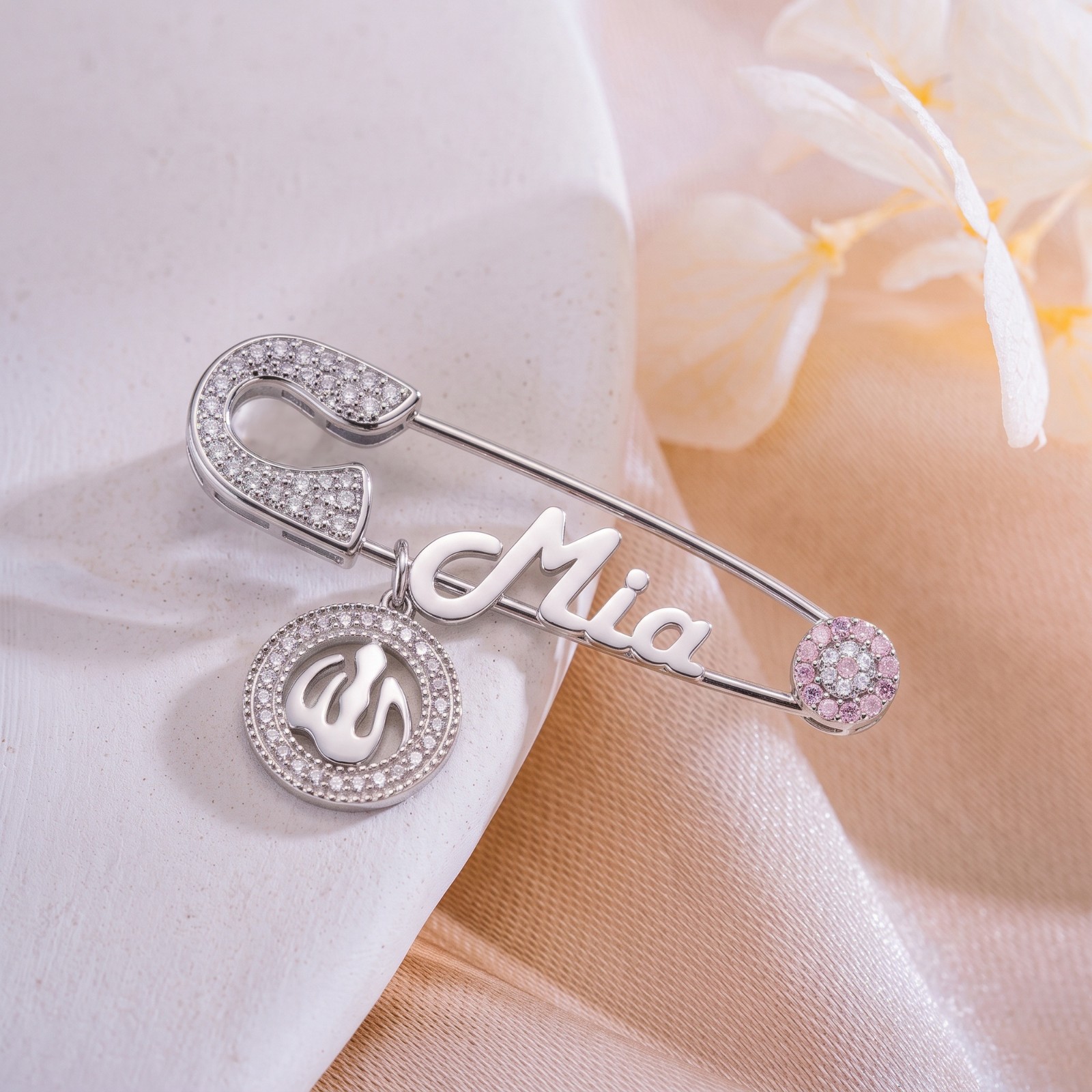 Arabic or English Name Pin for Baby