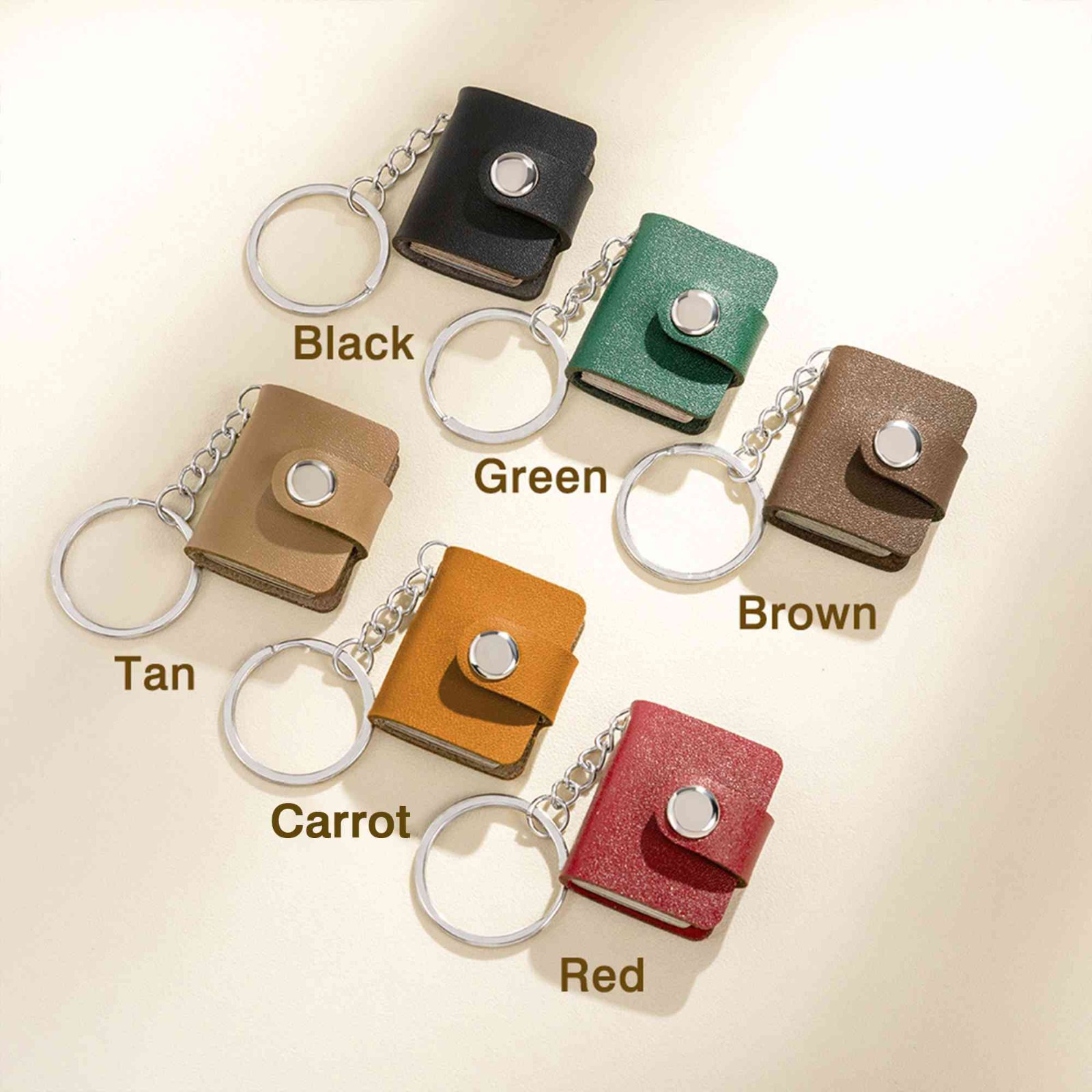 Personalized Engraved Mini Leather Photo Album Keychain, Custom Multi-photo Keyring, Christmas/Birthday/Anniversary Gift for Couple/Bestie/Family