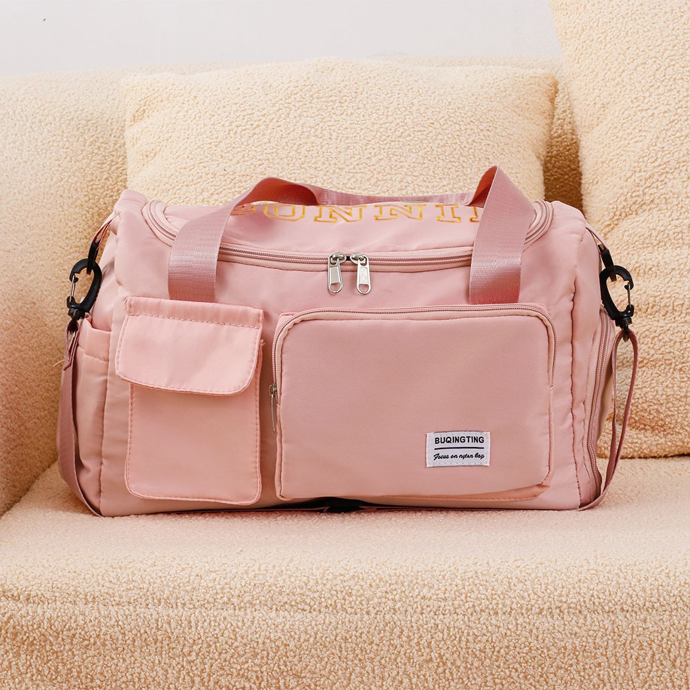 Personalized Embroidered Name Duffle Bag, Multi-compartment Waterproof Weekend Bag with Strap, Back to School Gift/Christmas Gift for Friend/Her